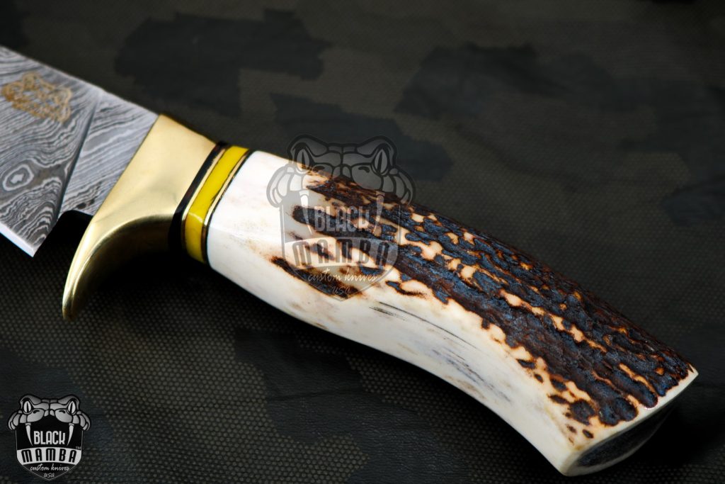 Bmk-177 Timber Rattlesnake Damascus Knife 11 Inches Long 6 Inches Blade 14 Ounce Damascus Hunting Fixed Blade Survival Knife Hand Made World Class Knives - Image 4