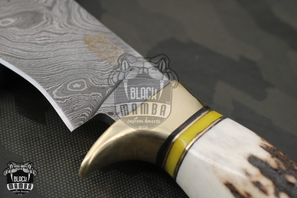 Bmk-177 Timber Rattlesnake Damascus Knife 11 Inches Long 6 Inches Blade 14 Ounce Damascus Hunting Fixed Blade Survival Knife Hand Made World Class Knives - Image 5