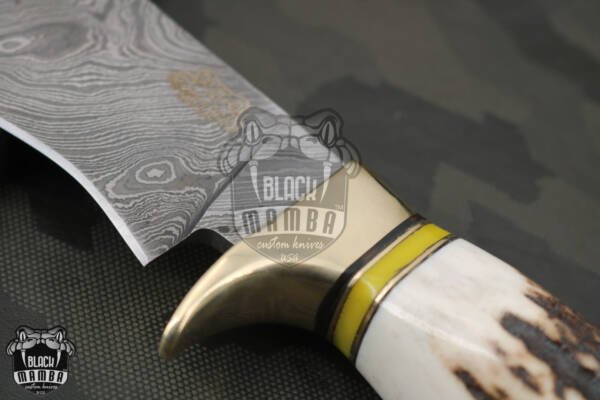 Bmk-177 Timber Rattlesnake Damascus Knife 11 Inches Long 6 Inches Blade 14 Ounce Damascus Hunting Fixed Blade Survival Knife Hand Made World Class Knives - Image 5