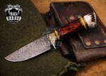 Bmk-175 Red Diamond Knife 11.2 in Long 6 in Blade 9.5 Ounce Damascus Fixed Blade Hunting Knife Hand Made World Class Knives USA Made