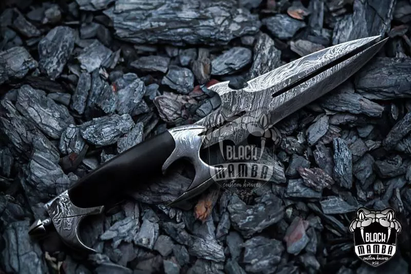 Bmk-178 Anaconda Knife 13 Inches long Damascus steel Dagger blade knife Black mamba knives USA Made