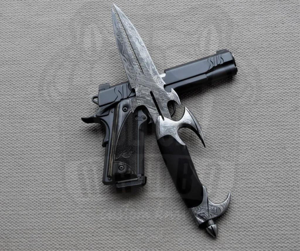 Bmk-178 Anaconda Knife 13 Inches long Damascus steel Dagger blade knife Black mamba knives USA Made - Image 8