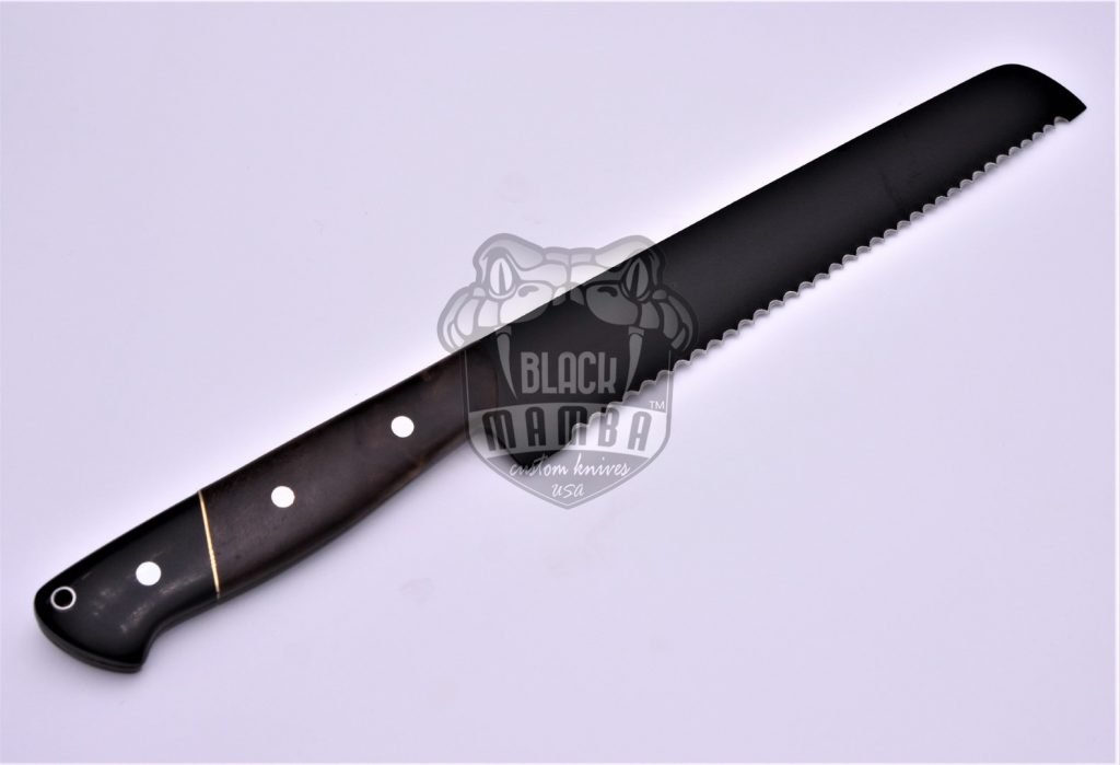 Bmk-708 Black Cats 440c stainless steel Black Coated Chef Knives Set Hand Made Black Mamba Knives - Image 8