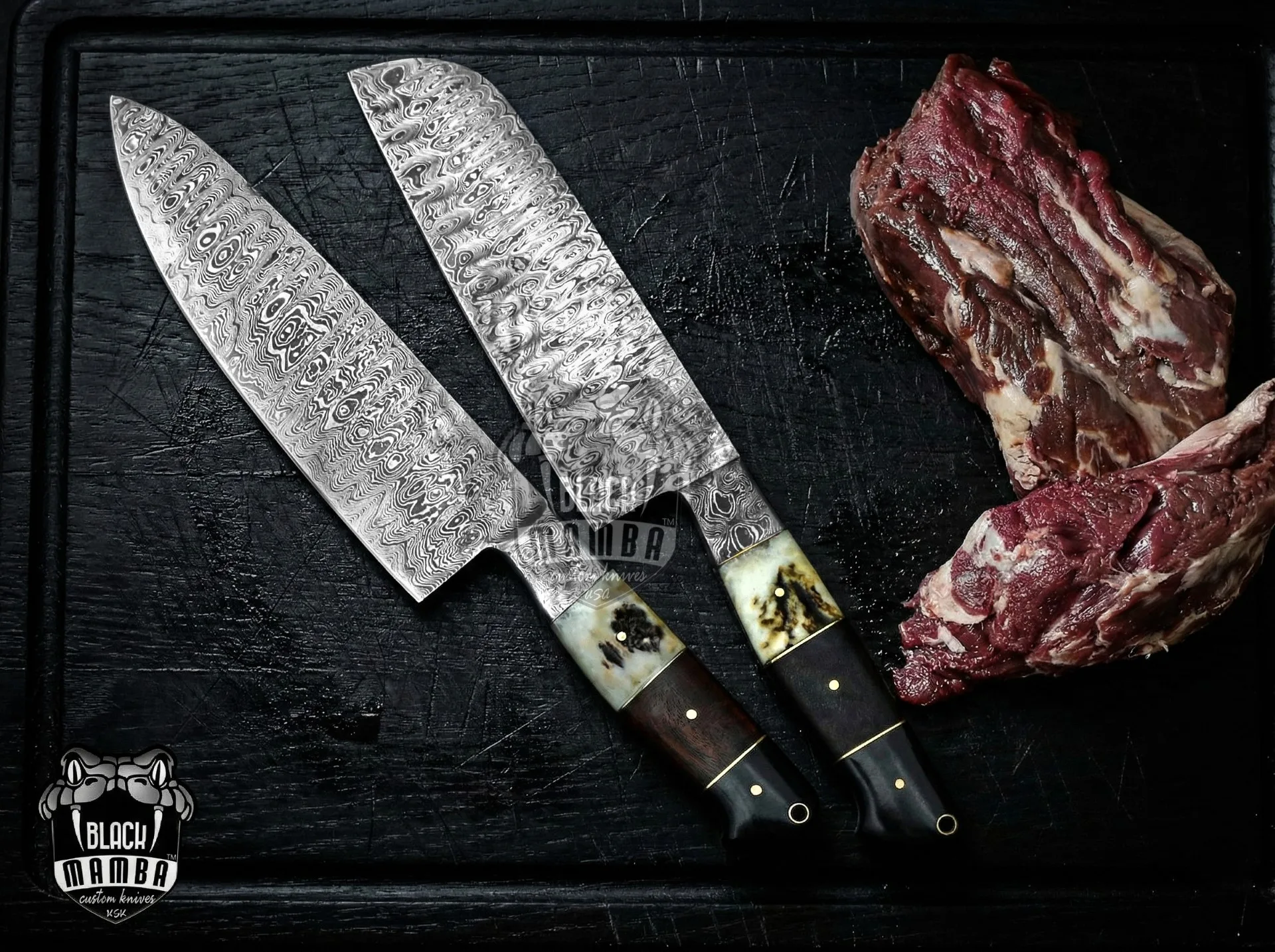 Snow Leopard – Damascus Chef Knife - view 2