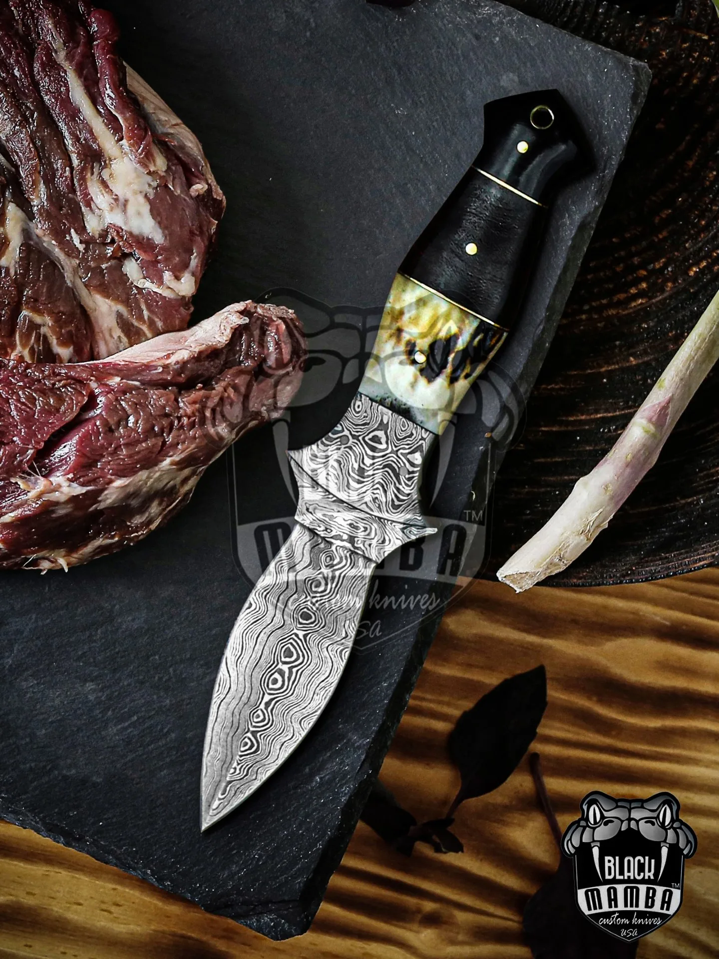 Snow Leopard – Damascus Chef Knife - view 4