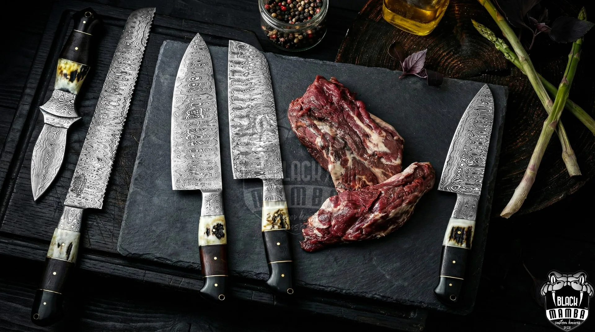 Snow Leopard – Damascus Chef Knife - view 6