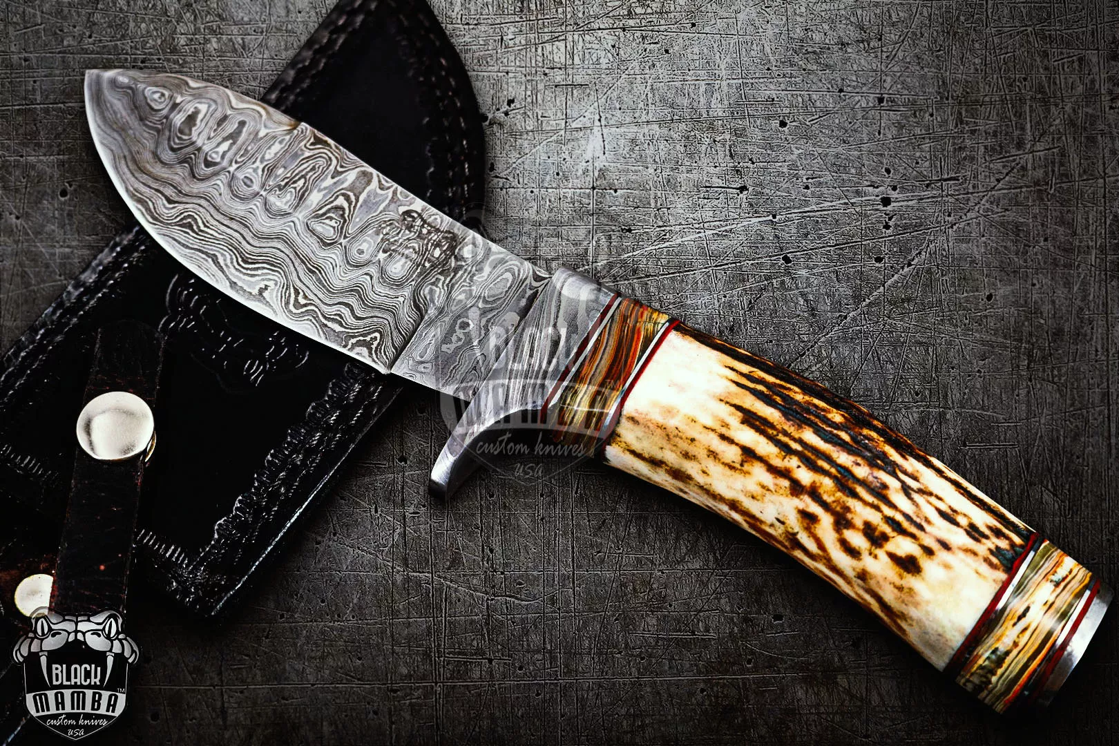 Persian Yuma - Damascus Hunting Knife, 9.5″ Overall