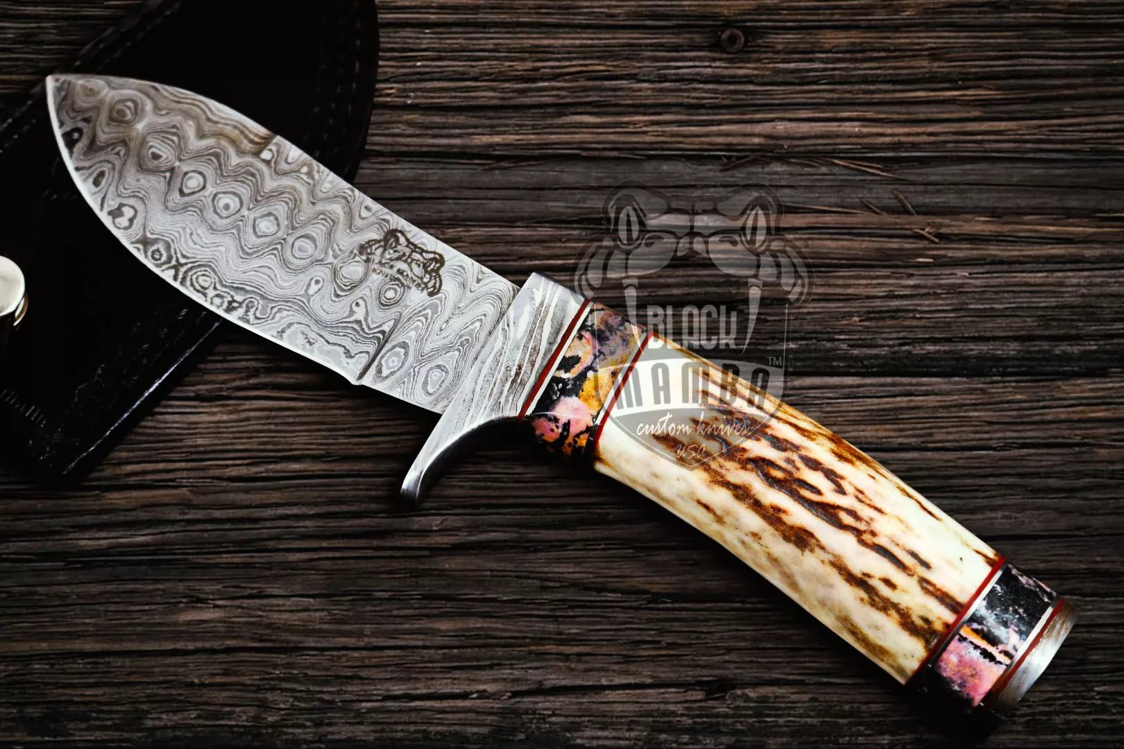 Persian Yuma - Damascus Hunting Knife, 9″ Overall | BMK-111-R