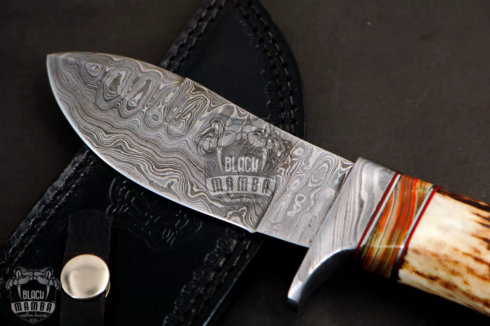 Persian Yuma - Damascus Hunting Knife, 9.5″ Overall - view 3