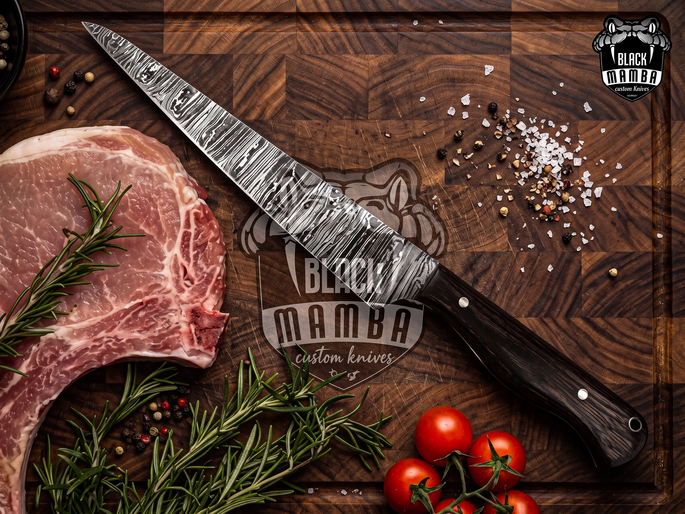 Sea Urchin Pro Kitchen Knife Fillet Knife 13 Inch Fish Fillet Knives Damascus Steel Sharp Knife with Wenge Wood USA Made | BMK-710