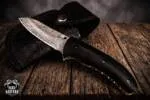 Red-bellied - Damascus Folding Pocket Knife, 8″ Overall