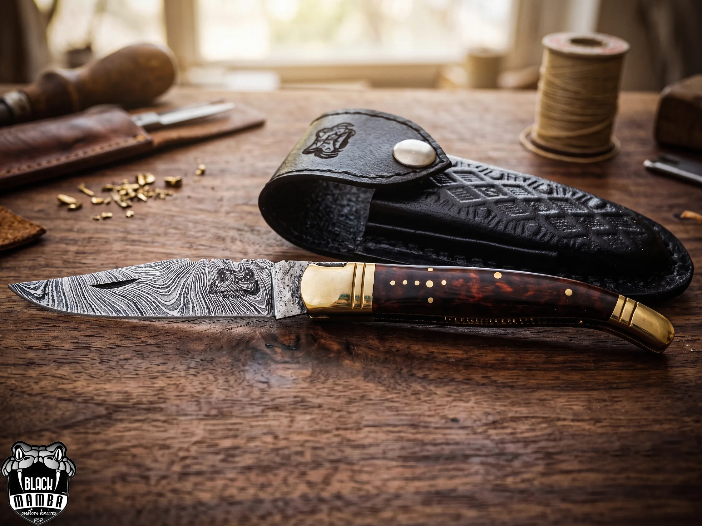 Magnum - Damascus Laguiole Knife, 7.5″ Overall - view 5