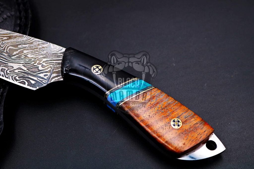 Bmk-166 Barons Racer Snake 6.5 Inches Long 3 Inches Blade 10 Ounce Damascus Skinner Hunting Fixed Blade Knife Damascus Hand Made Black Mamba Knives World... - Image 4