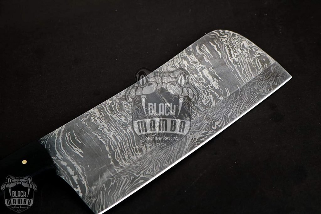 BLACK MAMBA KNIVES Bmk-705-DS Black Panther Damascus Chef Cleaver Blade Knife Chopper Knife World Class Knives - Image 3