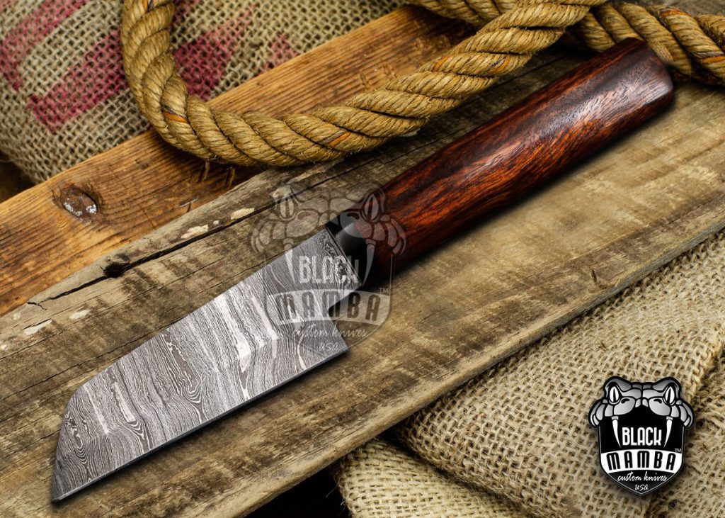Black Mamba Knives Bmk-717 Katsuo Kitchen Knife Damascus Cleaver Blade 5 Inches Damascus Chef Knife Sharp Knife
