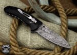 Bmk-444 Red-Bellied 4.4 Closed Damascus Pocket Knife Damascus Hunting Knife G10 Handle Pocket Clip Knife USA Made