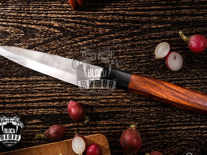 Black Mamba Knives Bmk-629 Unagi Pro Kitchen Knife Utility Knife 7 Inch Chef's Knives Vg10 Japanese Stainless Steel Sharp Paring Knife with Ergonomic Handle