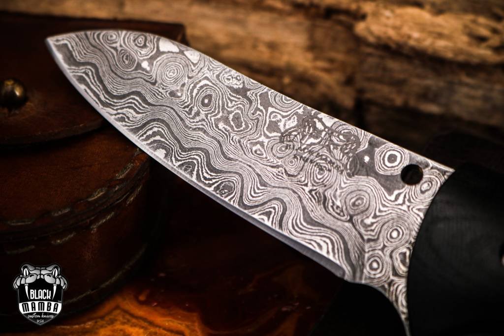 Bmk-444 Red-Bellied 4.4 Closed Damascus Pocket Knife Damascus Hunting Knife G10 Handle Pocket Clip Knife USA Made - Image 3