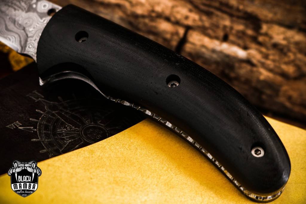 Bmk-444 Red-Bellied 4.4 Closed Damascus Pocket Knife Damascus Hunting Knife G10 Handle Pocket Clip Knife USA Made - Image 5