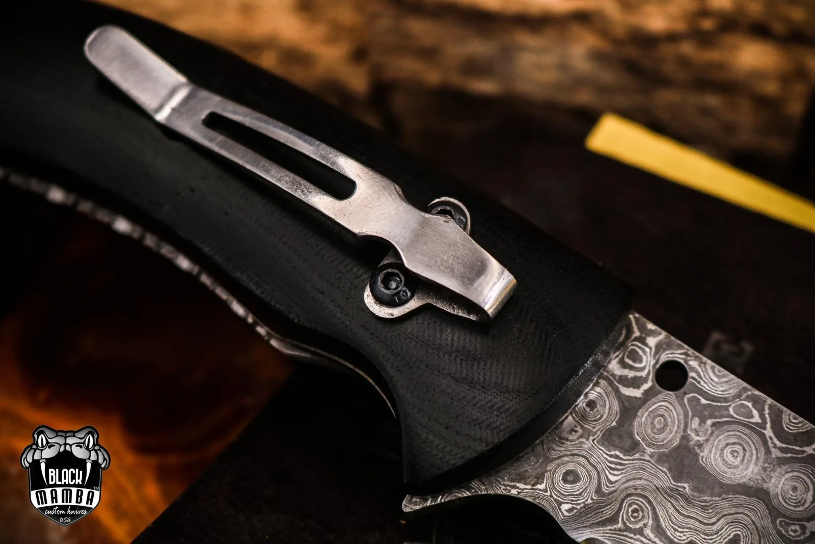 Red-bellied - Damascus Folding Pocket Knife, 8″ Overall - view 5