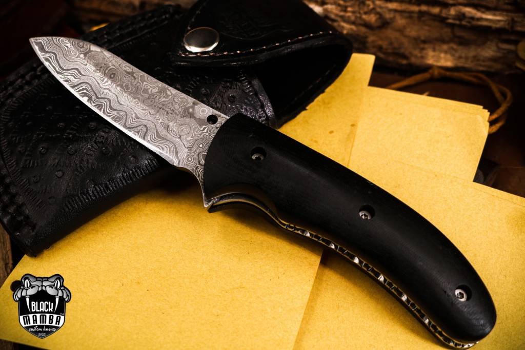 Bmk-444 Red-Bellied 4.4 Closed Damascus Pocket Knife Damascus Hunting Knife G10 Handle Pocket Clip Knife USA Made - Image 11