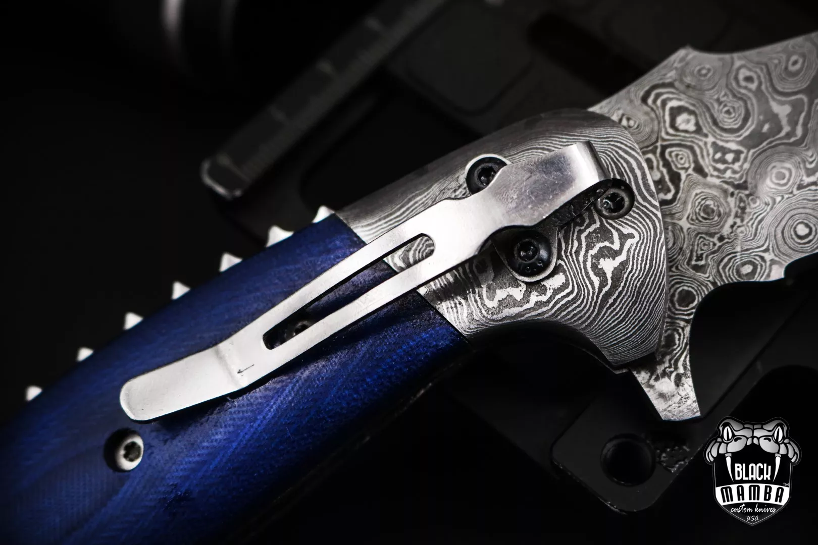 Colubrid - Damascus Folding Pocket Knife, 9″ Overall - view 5