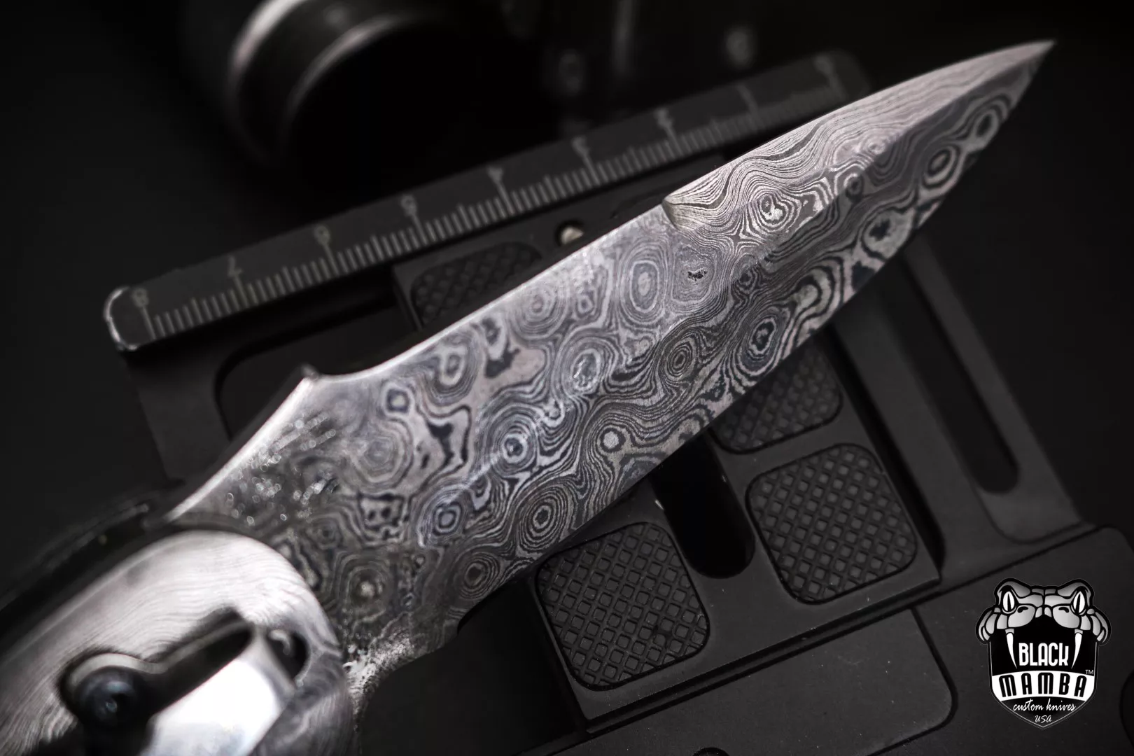 Colubrid - Damascus Folding Pocket Knife, 9″ Overall - view 7