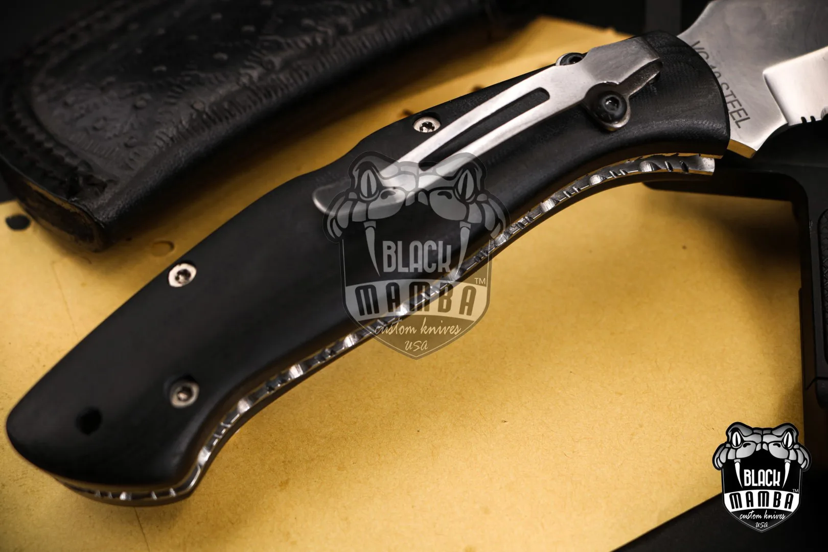 Tantilla - Damascus Folding Pocket Knife - view 3
