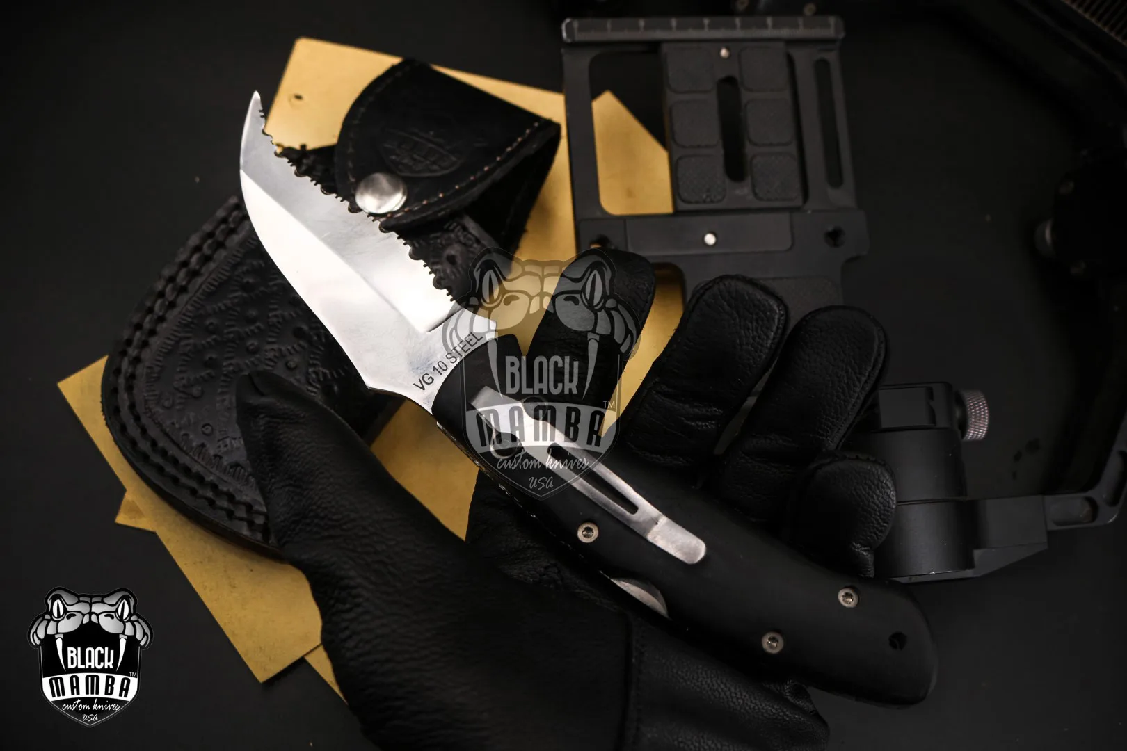 Tantilla - Damascus Folding Pocket Knife - view 7