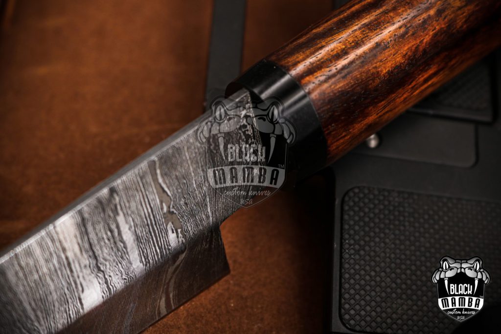 Black Mamba Knives Bmk-717 Katsuo Kitchen Knife Damascus Cleaver Blade 5 Inches Damascus Chef Knife Sharp Knife - Image 8