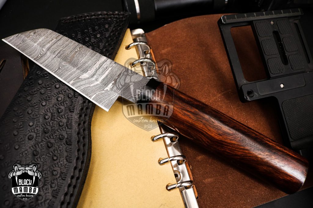 Black Mamba Knives Bmk-717 Katsuo Kitchen Knife Damascus Cleaver Blade 5 Inches Damascus Chef Knife Sharp Knife - Image 9
