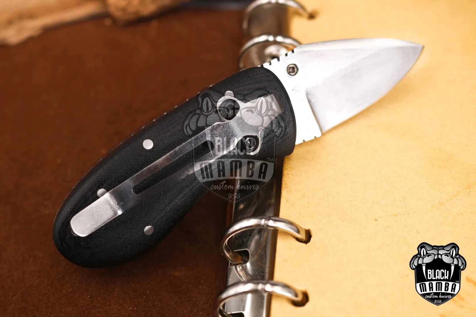King Snake - Damascus Folding Pocket Knife - view 7