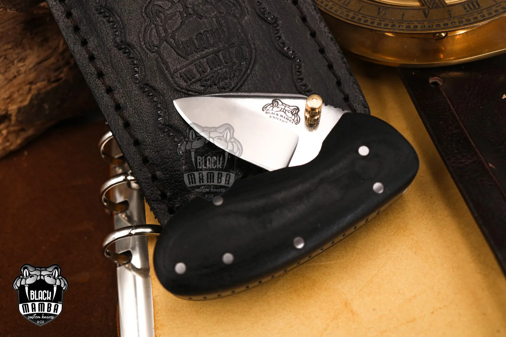 King Snake - Damascus Folding Pocket Knife - view 8