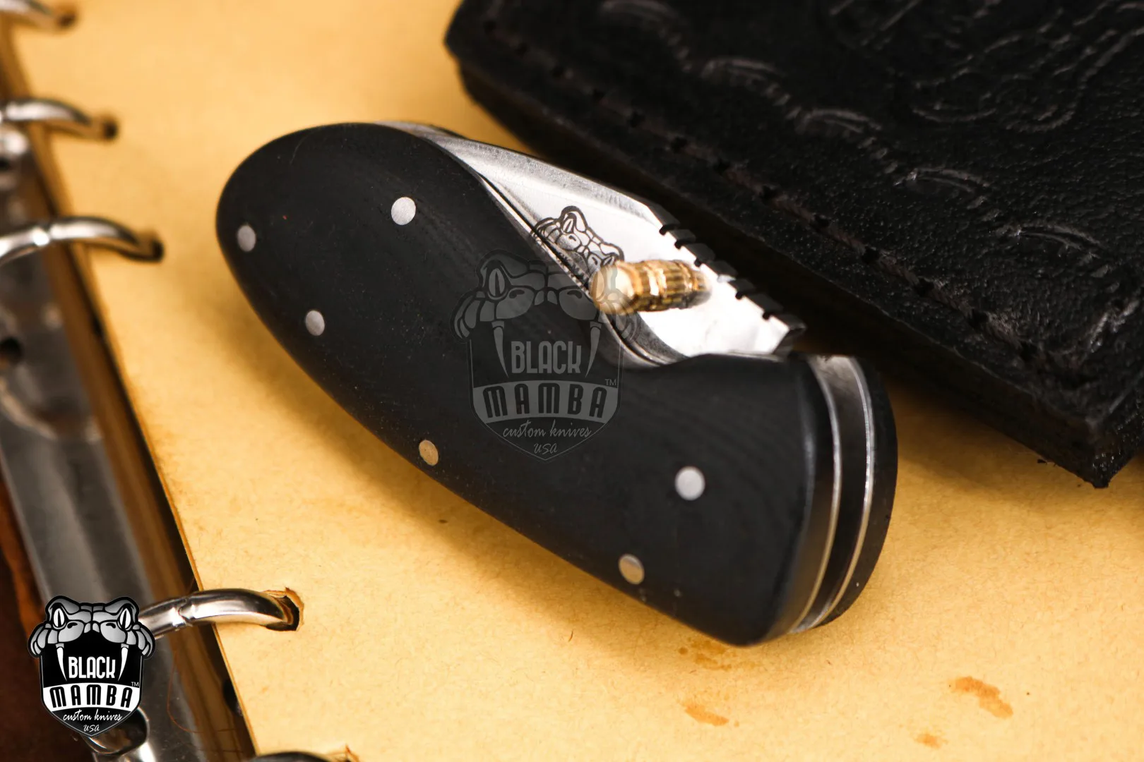 King Snake - Damascus Folding Pocket Knife - view 9
