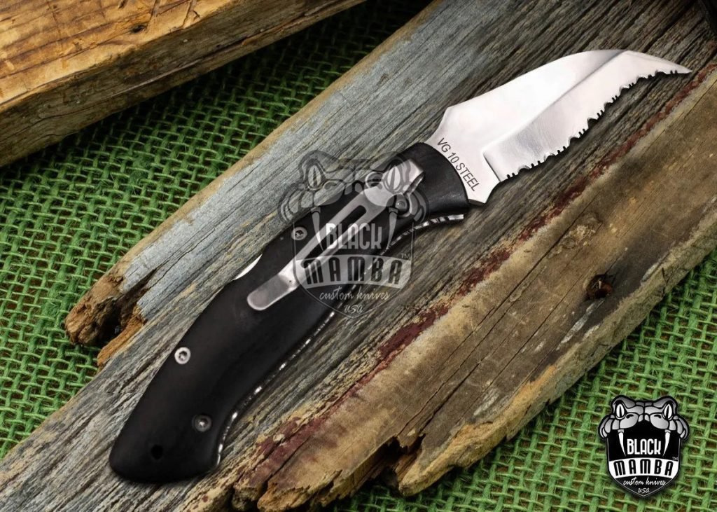 BMK-VG6 Tantilla 5 Inches Closed Folding Blade Knife Vg10 Super Steel Folding Knife, Pocket Knife Pocket Clip Knife