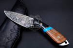 Bmk-166 Barons Racer Snake 6.5 Inches Long 3 Inches Blade 10 Ounce Damascus Skinner Hunting Fixed Blade Knife Damascus Hand Made Black Mamba Knives World...