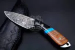 Barons Racer Snake - Damascus Skinning Knife, 6.5″ Overall