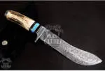 Cenchoa Snake - Damascus Hunting Knife, 12″ Overall