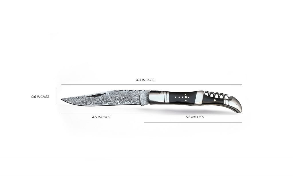 Bmk-506 Black Sonata 4.75 Inches Damascus Laguiole Knife Handmade Damascus Pocket Knives french knife steak knife USA Made - Image 7