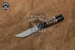 Filipino Balisong Butterfly Knife - Damascus Balisong Butterfly & Ram Horn & Resin
