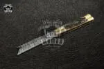 Filipino Balisong Butterfly Knife - Db-21 Damascus Balisong Butterfly & Beautiful Brass & Stag