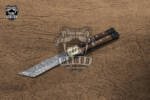DB-25 Damascus Balisong Butterfly Knife with Beautiful Brass and Rose Wood Handle Handmade Original Traditional Filipino Butterfly Batanga Knife black mamba knives USA