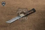 Filipino Balisong Butterfly Knife - Db-25 Damascus Balisong Butterfly & Beautiful Brass & Rose Wood