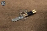 Filipino Balisong Butterfly Knife - Db-27 Damascus Balisong Butterfly & Beautiful Brass & Bull Horn