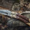 BMK-530 Damascus Balisong Butterfly Knife Beautiful Engraved Handle Original Traditional Filipino Butterfly Batanga Knife USA Made
