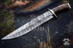Bmk-UL-01 Viper Snake High End Handmade Damascus Steel Bowie Knife Made in USA