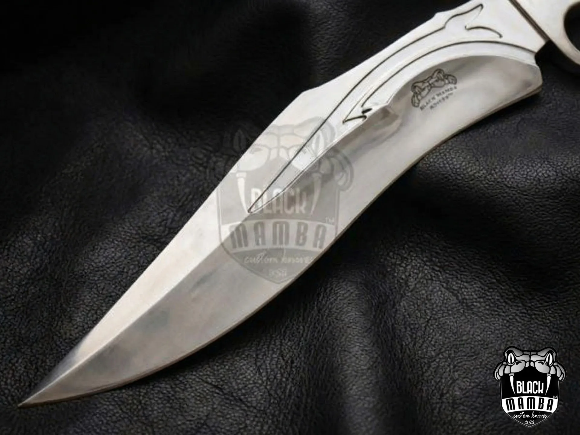 Black Viper - Damascus Bowie Knife, 19″ Overall, Wood Handle - view 10