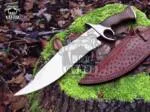 Boas - Damascus Bowie Knife, 19″ Overall, Wood Handle