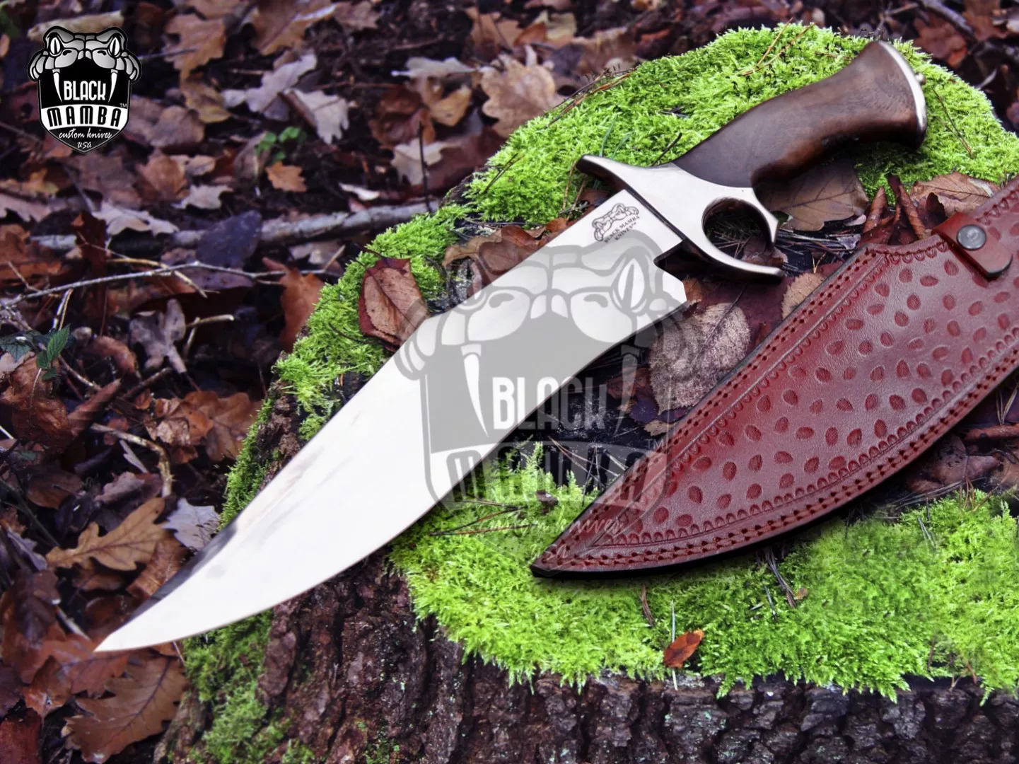 Bmk-UL-08 Boas High End Handmade Forged Steel Bowie Knife Hunting Knife 14 Inches Blade Made in USA