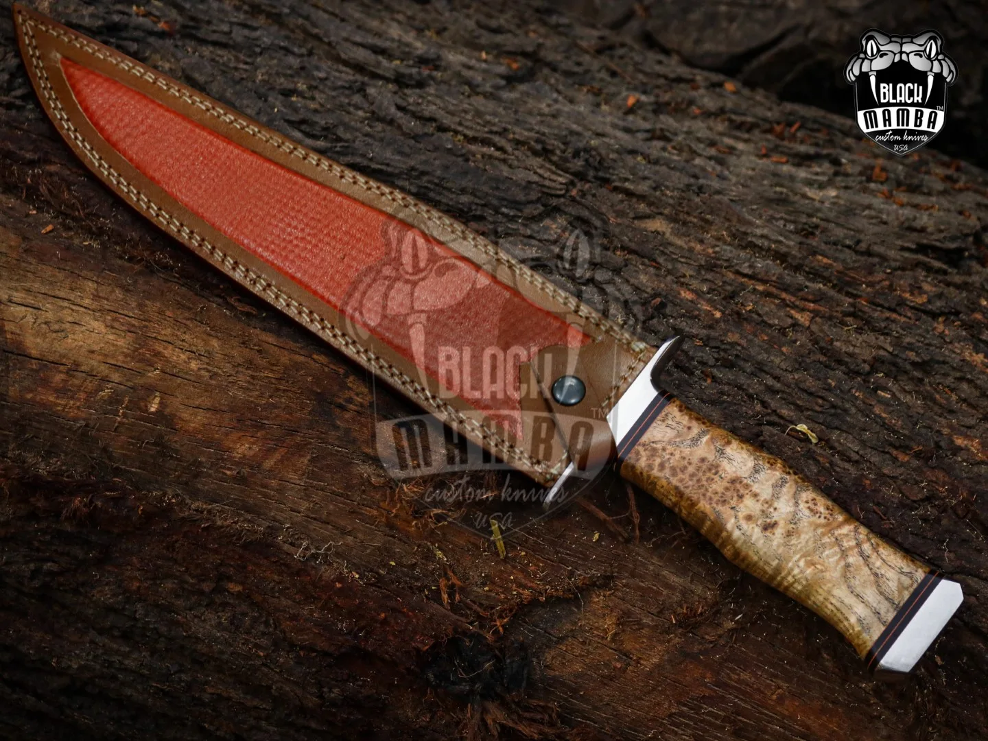 King Snake - 440C Steel Bowie Knife, 18″ Overall, Wood Handle - view 2